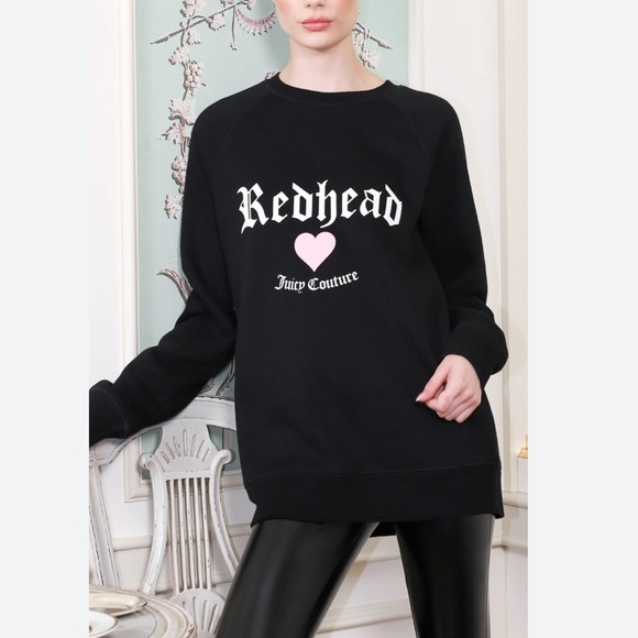 BRUNETTE THE LABEL X JUICY COUTURE the REDHEAD classic sweatshirt small/medium - Picture 3 of 12